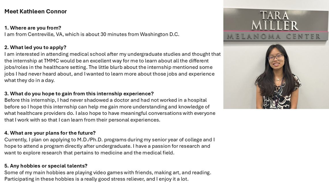 picture of Kathleen Connor and her initial interview questions